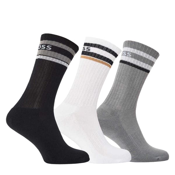 Boss Herrstrumpor med kontrasterande ränder (3-pack)