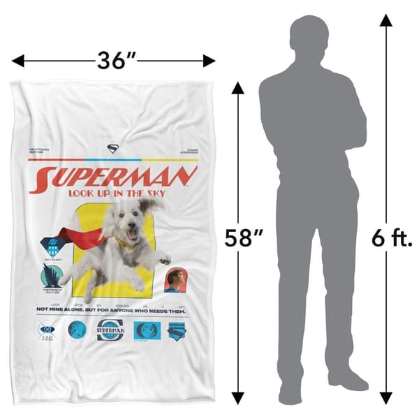 Superman Krypto 2025 Comic Soft Touch Blanket