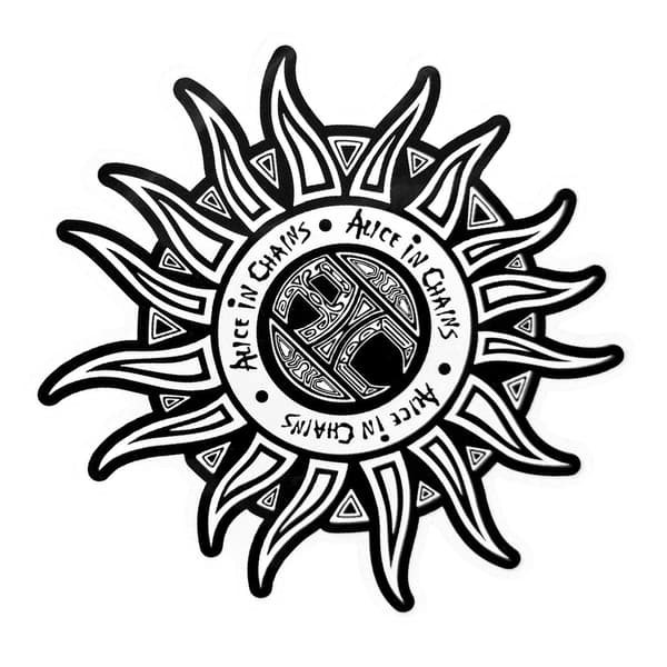 Alice In Chains Logo Sun Sticker