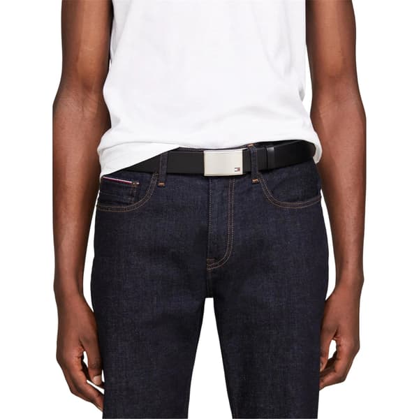 Tommy Hilfiger Logobälte i läder