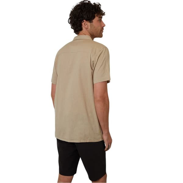 Threadbare Mens Embroidered Short-Sleeved Shirt