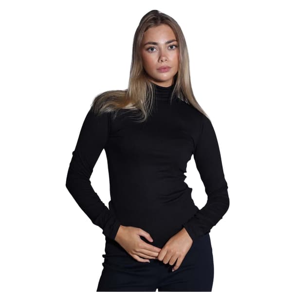Levis Dam/Kvinnor Ruched Turtleneck Slim Tröja Topp