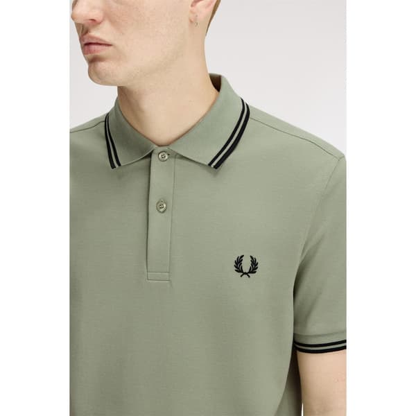 Fred Perry Pikétröja med dubbla ränder för män
