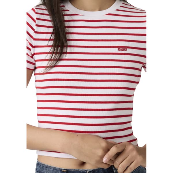 Levis Dam/Kvinnor Essential Randig Croppad Topp i Bomull