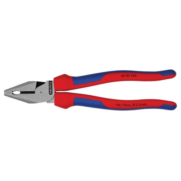 Knipex 02 02 Series High Leverage Combination Pliers, Multi-component Grip