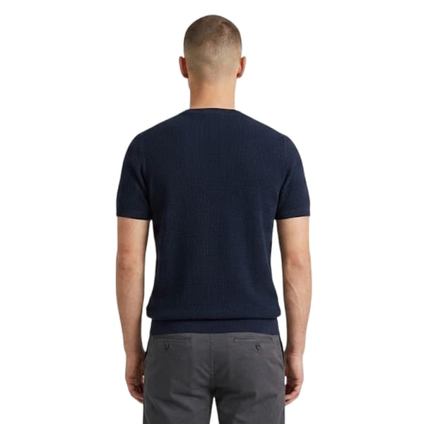 Threadbare Herr Moss Stitch Rundhals T-shirt