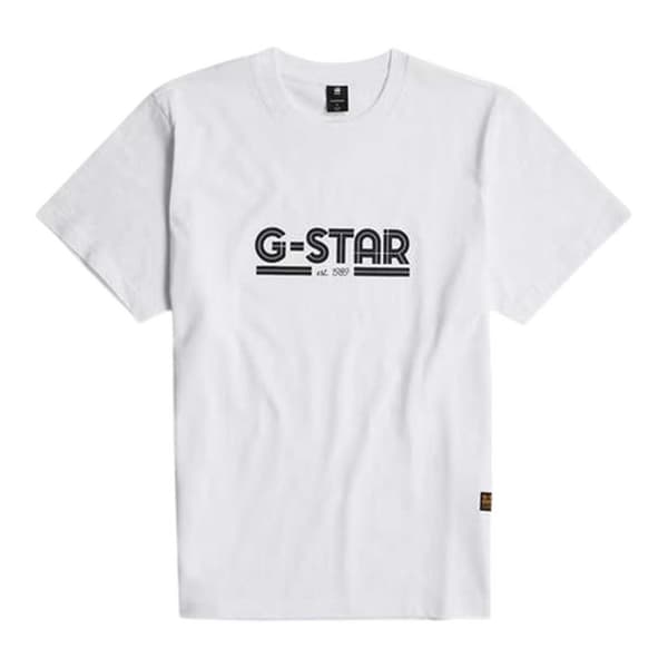 G-Star Mens Line Script Lettering T-Shirt