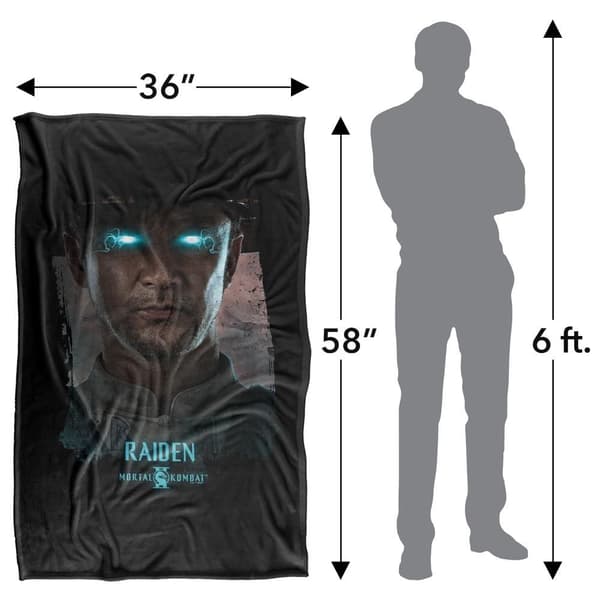 Mortal Kombat 2 Raiden Portrait Soft Touch Blanket