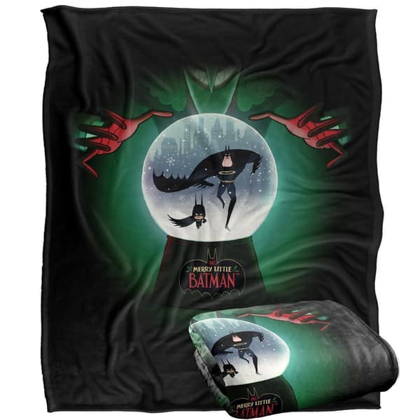 Merry Little Batman Snow Globe Soft Touch Blanket