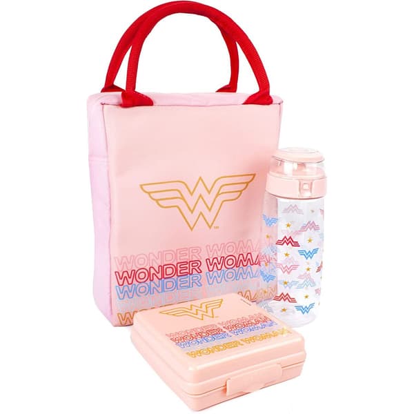 Wonder Woman rektangulär lunchväska set (3-pack)