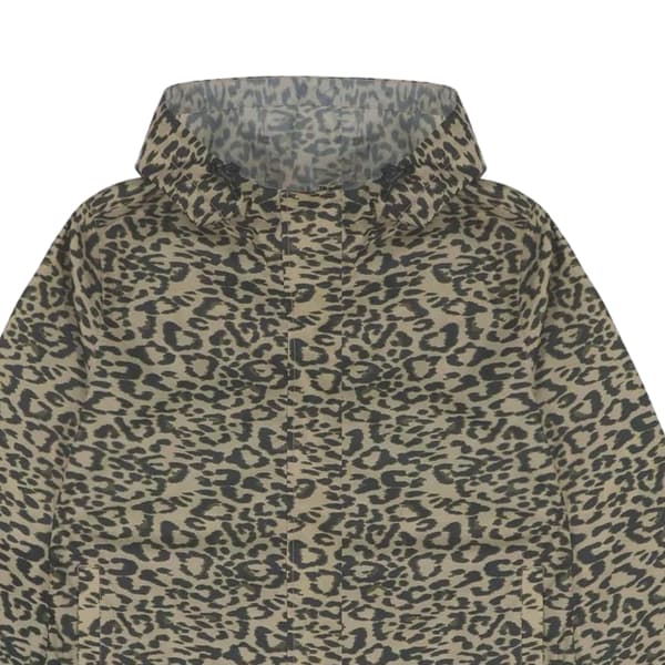 Gelert Dam Leopardmönstrad Packbar Jacka med Huva