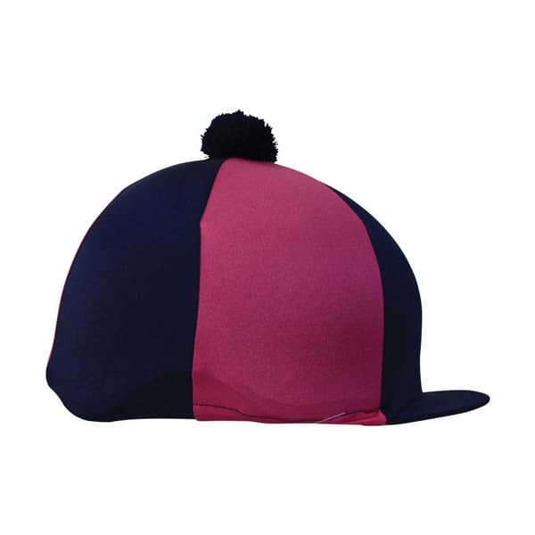 Hy Two Tone Lycra Hat Silk With Bobble