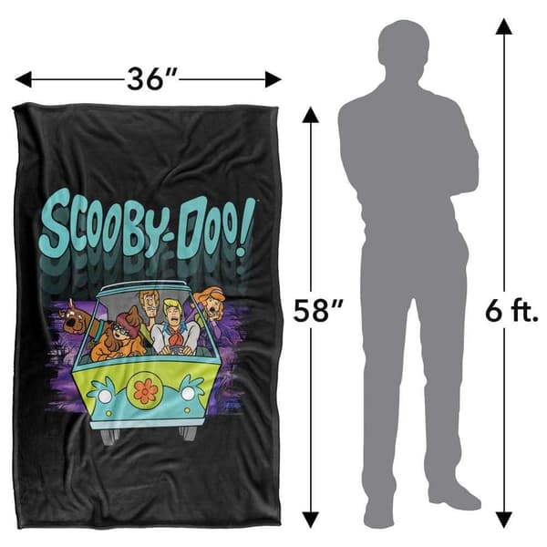Scooby Doo Frightened Driving Soft Touch Blanket