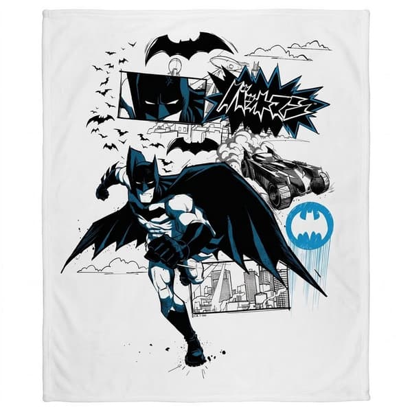 Batman Kanji Running Soft Touch Blanket