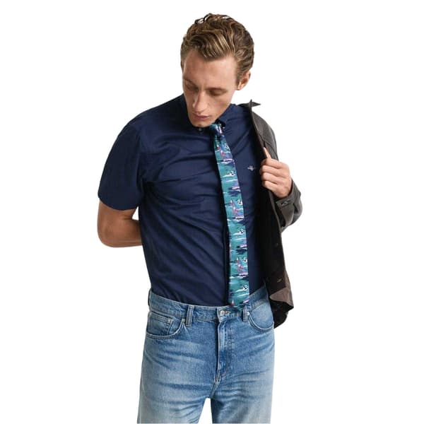 Gant Herrskjorta Poplin Classic Kortärmad