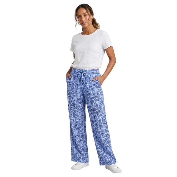 Vero Moda Dam Lyca Blommiga Byxor med Vida Ben