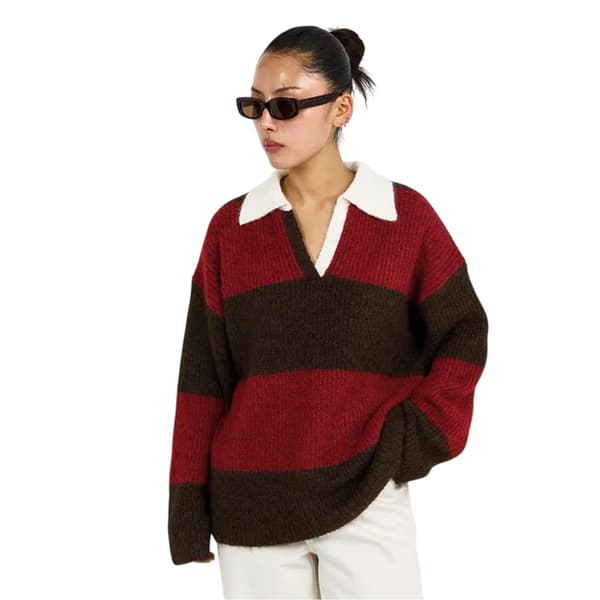 4th & Reckless Womens/Ladies Collared Oversized Sweater Top