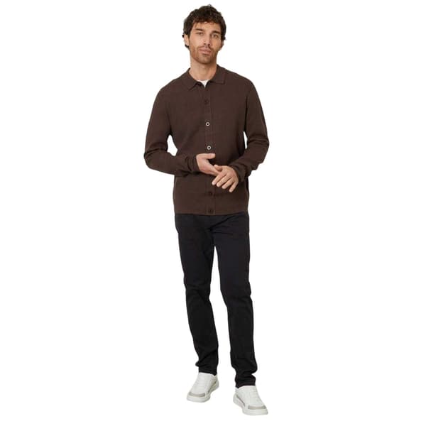 Threadbare Herr Stickad Regular Skjorta med Knappar