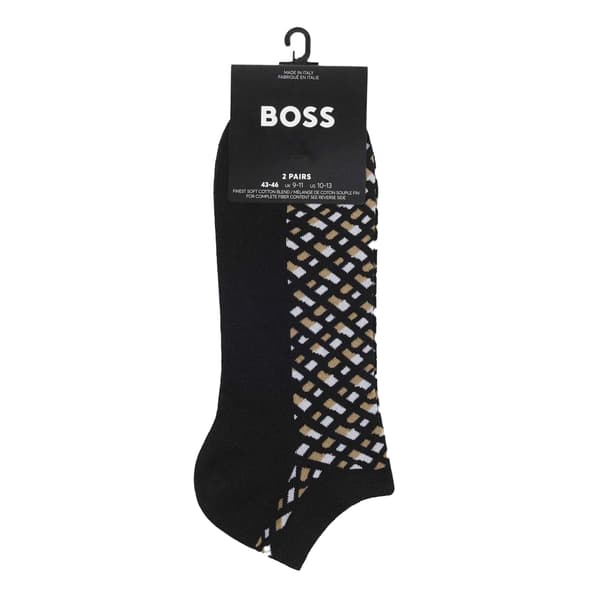 Boss Herrstrumpor i bomull med logotyp (2-pack)