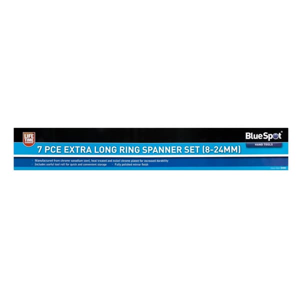 BlueSpot Tools Ekstra langt ringnøglesæt, 7 dele