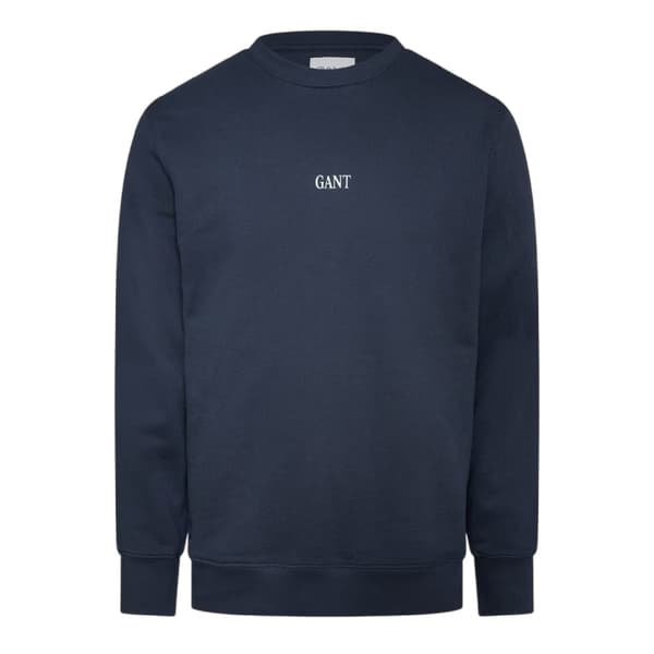 Gant Herrtröja med logotyp och rund hals
