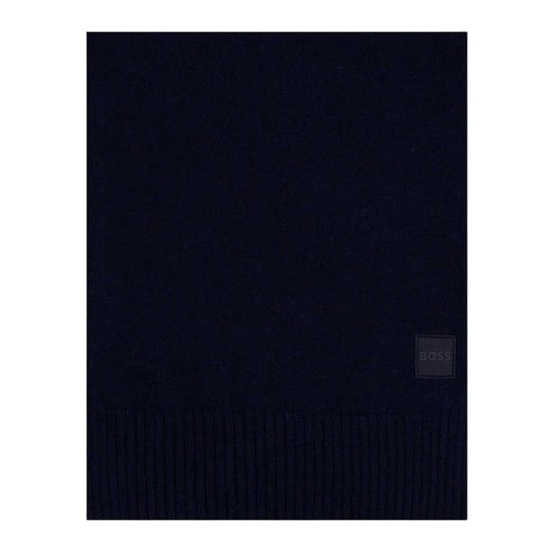 Boss Logo Knitted Scarf