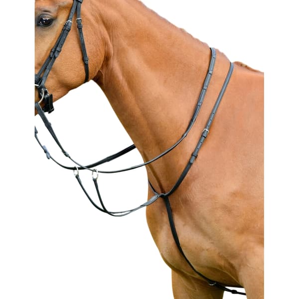 Collegiate ComFiTec Opulux Flat Leather Plain Horse Running Martingale