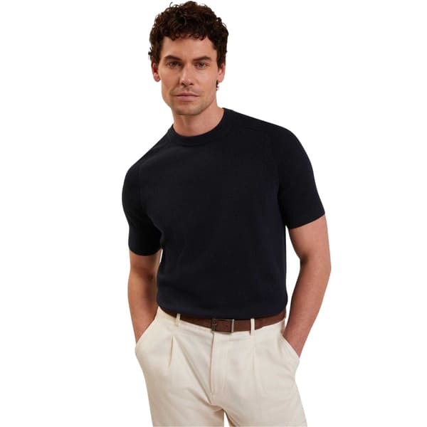 Ted Baker Mens Torrent Wool Blend Ribbed Raglan T-Shirt