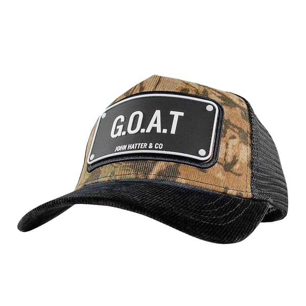 John Hatter Mens G.O.A.T Camo Trucker Cap