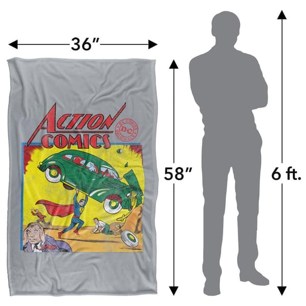 Superman Action Comics Soft Touch Blanket