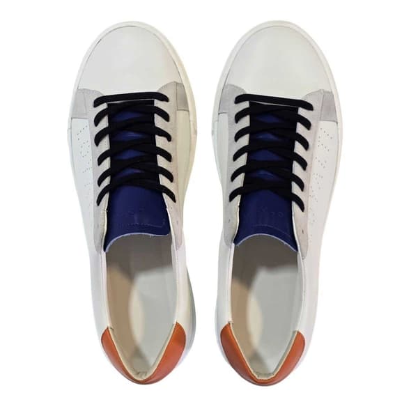 Loyalti Mens Levia Leather Flat Trainers