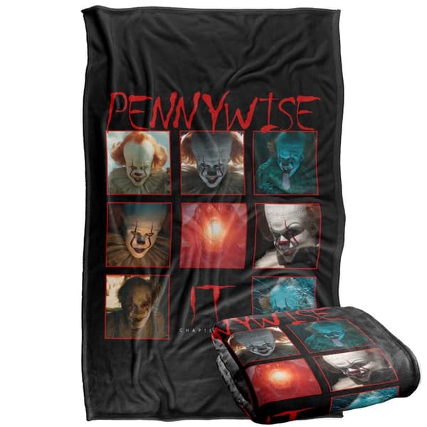 It Chapter 2 Pennywise Squares Soft Touch Blanket