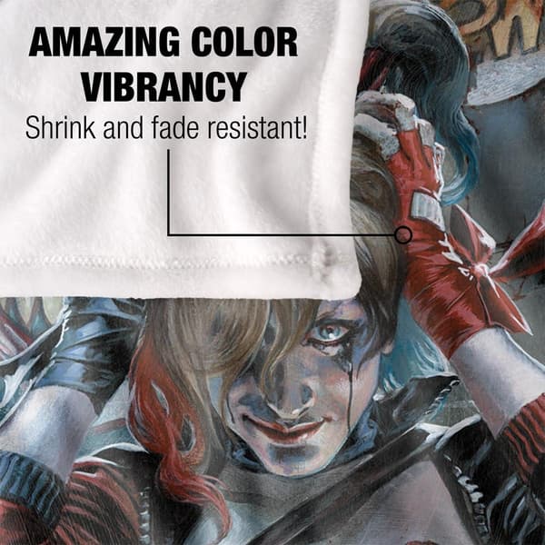 Batman Harley Quinn Hammer Soft Touch Blanket