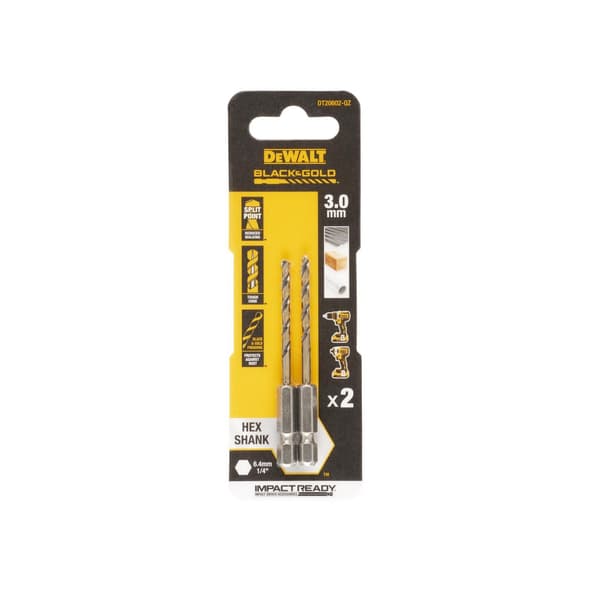 Dewalt Power Tools Black&gold Hex Hss-g Drill Bits