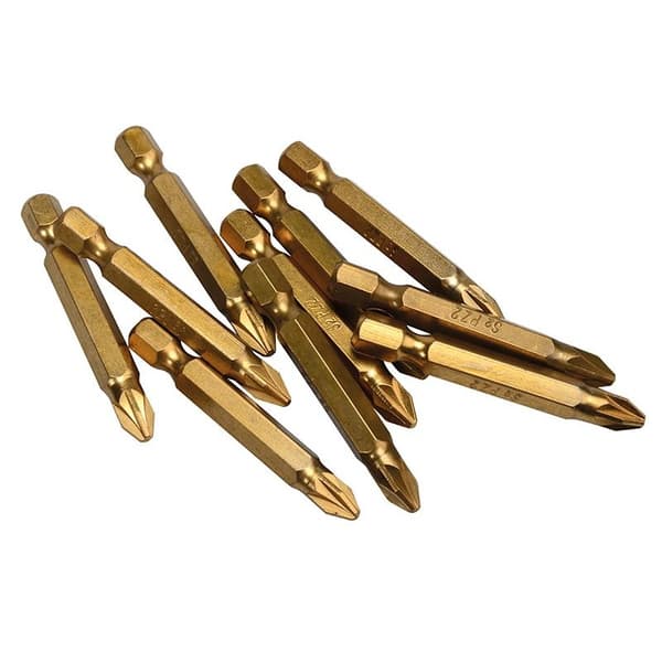 Bluespot Tools Titanium Coated Screwdriver Bits Pz2 X 50mm (pack 10)