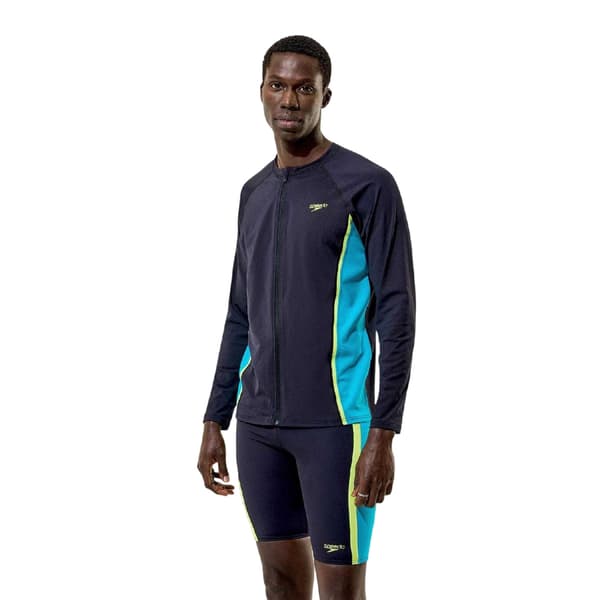 Speedo Herr Hyperboom Splice Colour Block Långärmad Rash Guard