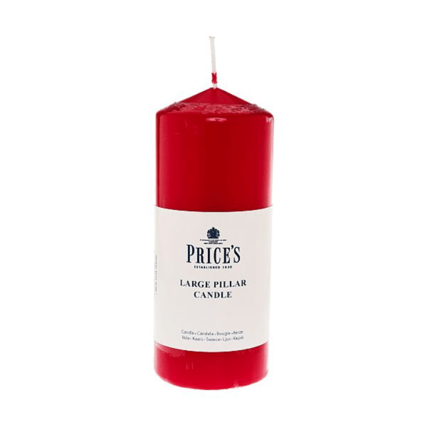 Prices Pillar Candle Red 6