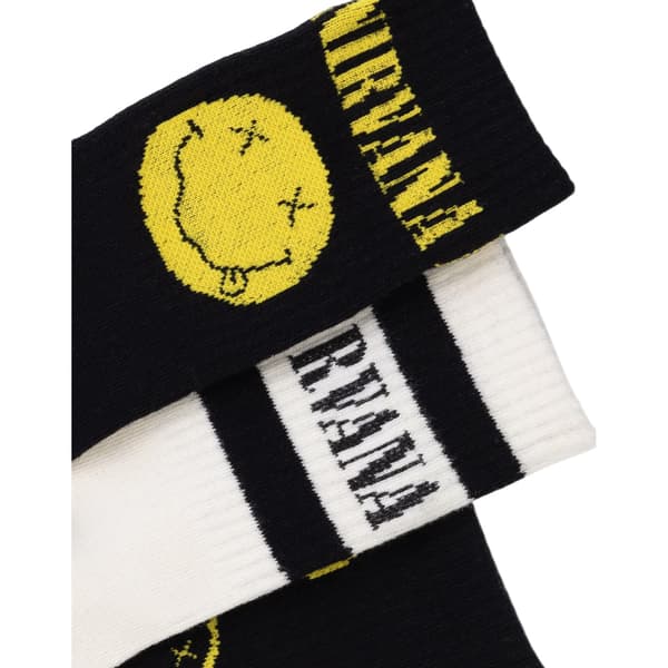 Nirvana Herrstrumpor med logotyp, vadlånga (3-pack)
