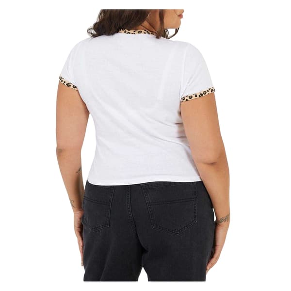 Brave Soul Dam Leopardmönstrad Plus T-shirt