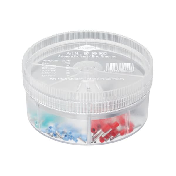Knipex Insulated Wire Ferrules Assortment Box, 150 Piece