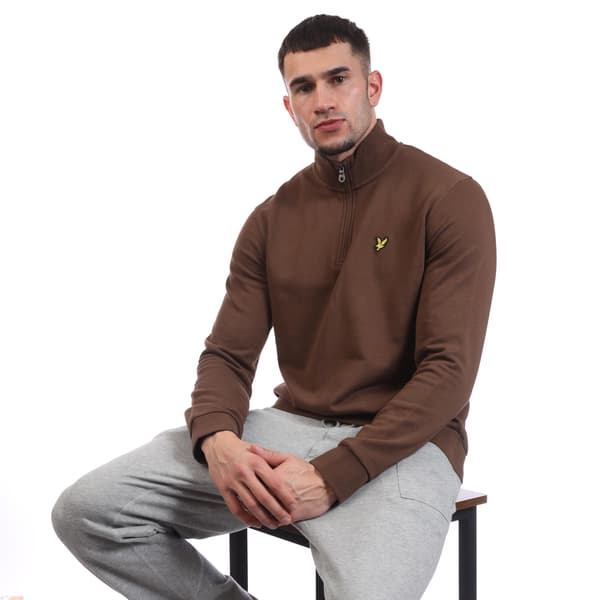 Lyle & Scott Mens Loopback Quarter Zip Sweatshirt
