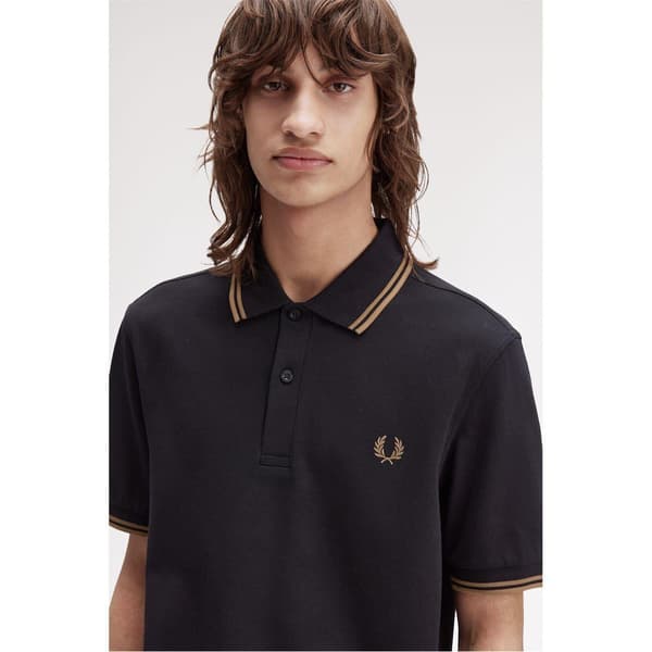 Fred Perry Pikétröja med dubbla ränder för män