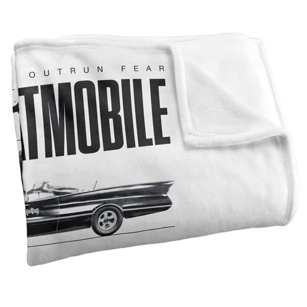Batman On Light Batmobile 85th Anniversary Blanket