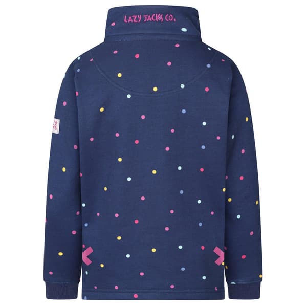 Lazy Jacks Flickor Prickig Quarter Zip Tröja