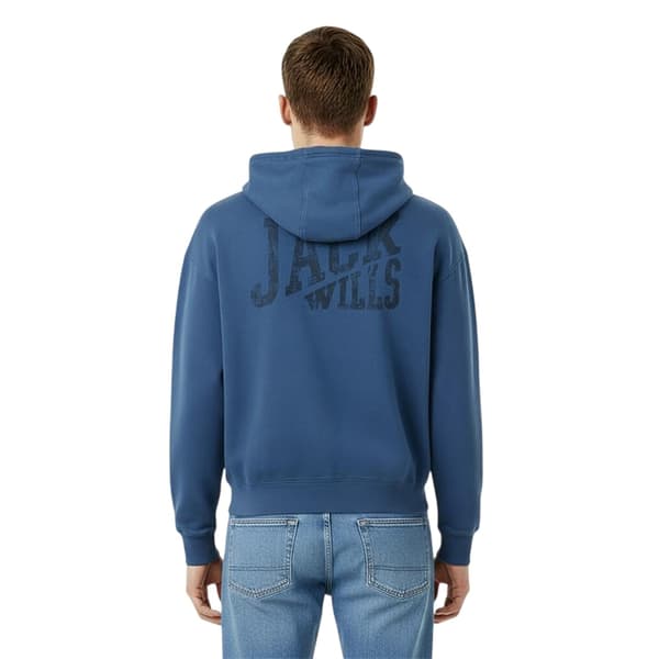 Jack Wills Mens Logo Regular Drawstring Hoodie