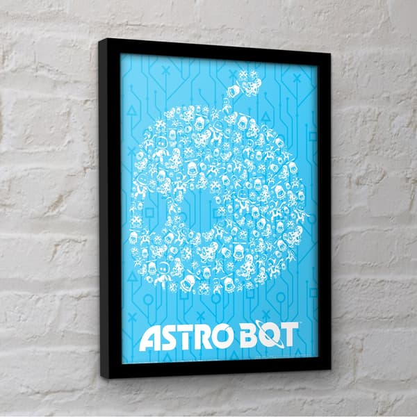Astro Bot Mosaic Framed Poster