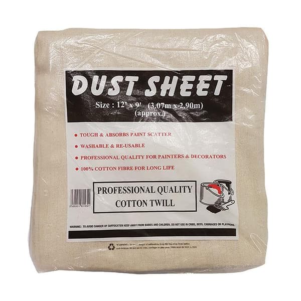 Cotton Twill Dust Sheet 12 x 9'