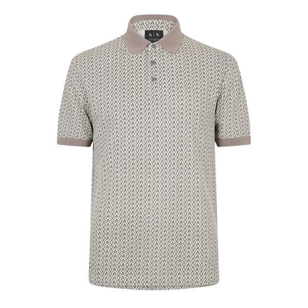 Armani Exchange Herr Monogram Kortärmad Pikétröja