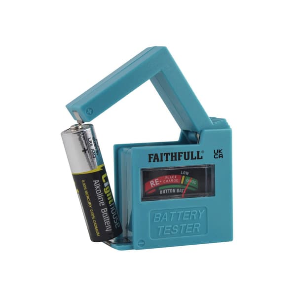 Faithfull Batteritester til Aa, Aaa, C, D & 9v