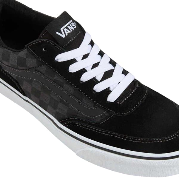 Vans Mens Brooklyn Checkered Suede Low Cut Trainers